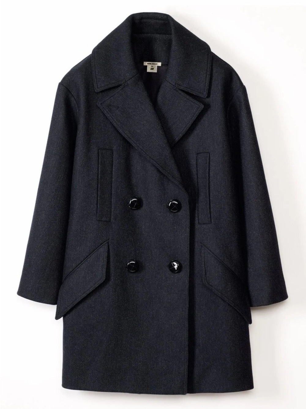 Isabel Marant x H&M Dark Gray Double Breasted Wool Coat